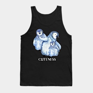 Cute fluffy Penguins Design Tank Top